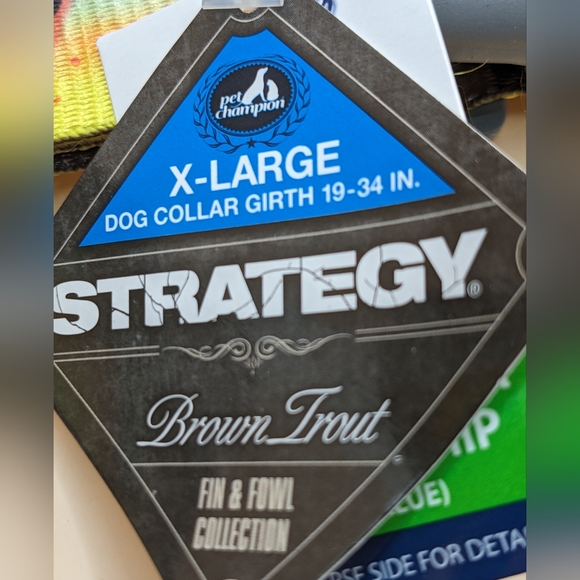 Brown Trout Pattern Dog Collar Size X-Large - Picture 2 of 6